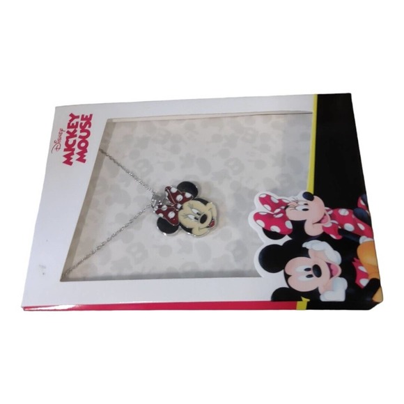 Disney Minnie Mouse Necklace Enamel Pendant or Craft Charm Accent - Picture 4 of 4